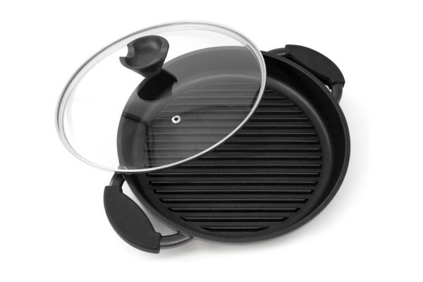 Joejis Round Grill Pan with GLass Lid